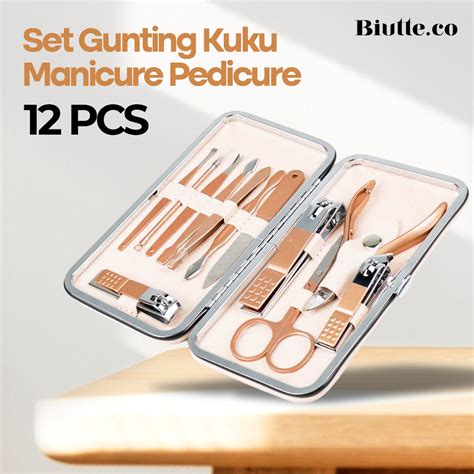 Biutte Co Gunting Kuku Nail Art Set Manicure Pedicure 12 PCS CT02