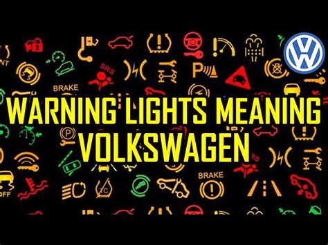 Volkswagen Dashboard Warning Lights And What They Mean Infoupdate Org