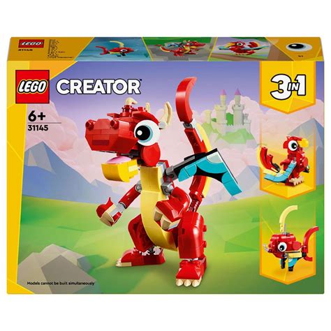 LEGO® Creator 3in1 Red Dragon 31145 Building Toy Set - 149 Pieces ...