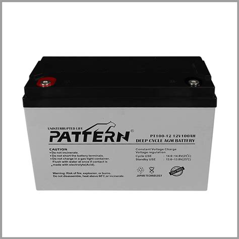 Agm Battery Pt100 12 Pattern