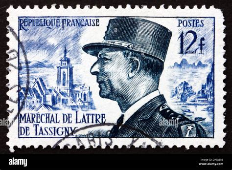 FRANCE CIRCA 1954 A Stamp Printed In The France Shows Marshal Jean