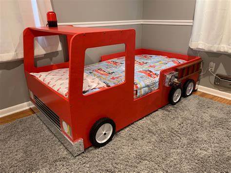 Fire Truck Bed Plans Plans Only Create A Fireman Themed Etsy