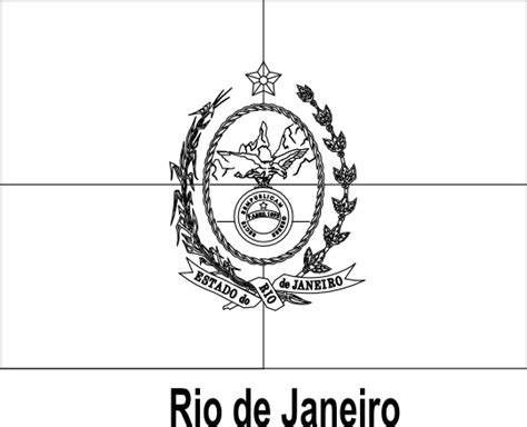 Desenho Da Bandeira Do Rio De Janeiro Para Colorir Tudodesenhos