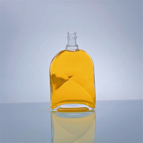 Customized Bottle 750ml Empty Amber Flint For Whiskey Brandy Vodka