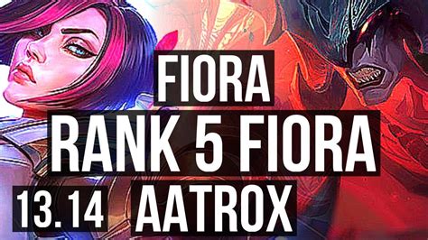 Fiora Vs Aatrox Top Rank 5 Fiora 800 Games 926 Dominating