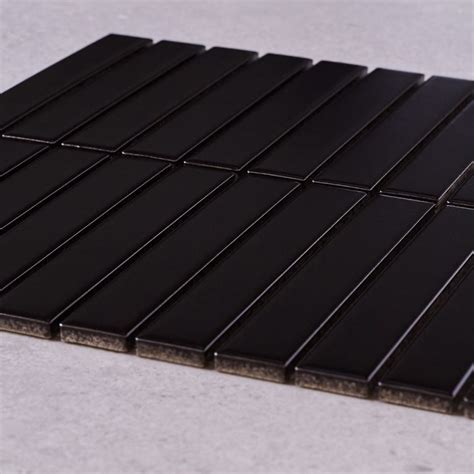 Stackbond Matte Black Fika Mosaicos