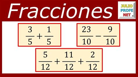 Suma Y Resta De Fracciones Homogeneas Ejemplos De Matematicas De The
