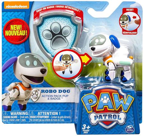 Paw Patrol Action Pack Badge Robo Dog Figure Spin Master - ToyWiz