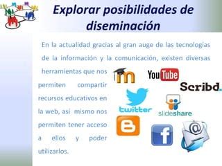 Diseminaci N Y Visibilidad De Recursos Educativos Abiertos Reas Ppt