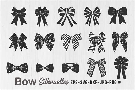 Bow Silhouette Hair Bow Svg Bow Ribbon Graphic By Design Lands · Creative Fabrica