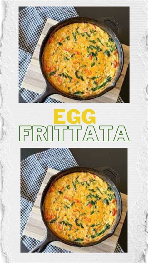 An Egg Frittata Is Shown In Two Different Pictures