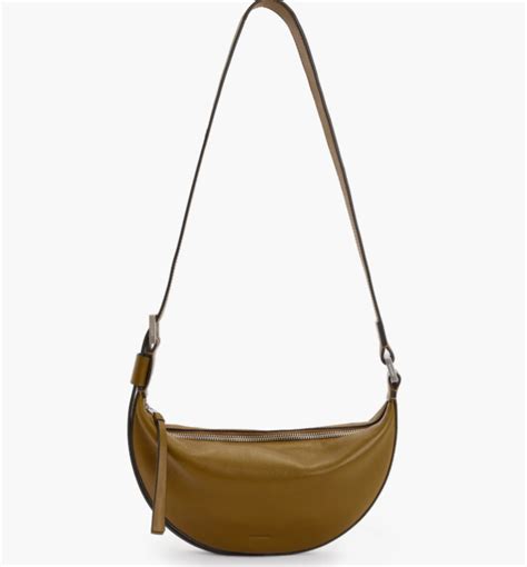 Allsaints Half Moon Leather Crossbody Bag