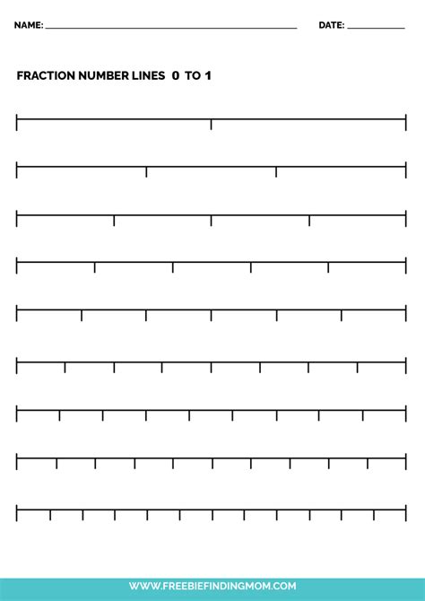 4 Free Printable Fractions Number Line PDFs - Freebie Finding Mom