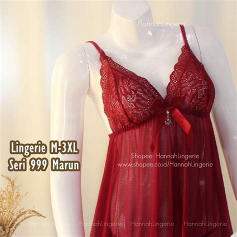 Hannah Lingerie Original M Xxxl Baju Tidur Seksi Bigsize Premium Halus