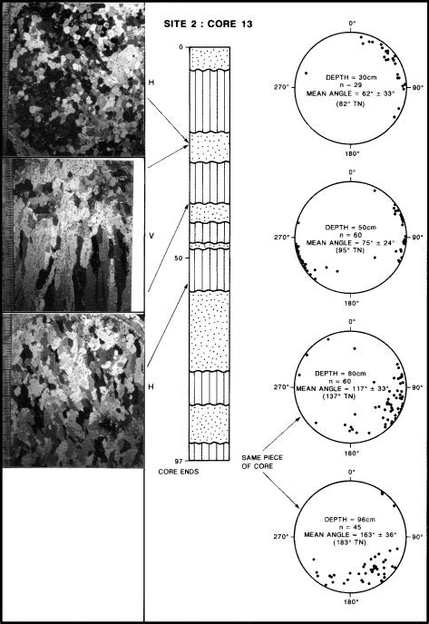 Structure Of Core From Site Showing Columnar Ice Interspersed With