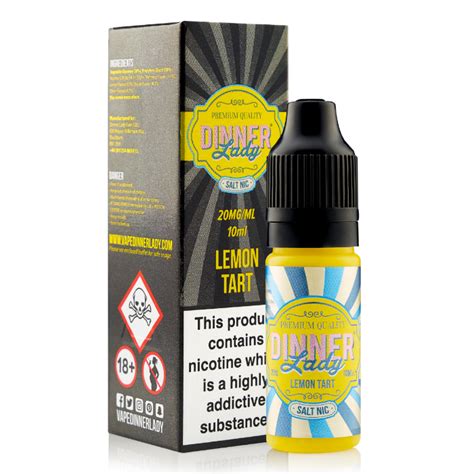 Dinner Lady Nic Salt Lemon Tart Ml E Liquid By Dinner Lady