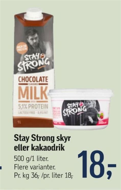 Stay Strong Skyr Strawberry Lime Tilbud Hos F Tex