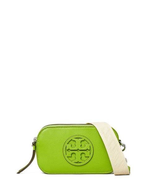 Tory Burch Mini Miller Leather Crossbody Bag In Green Lyst