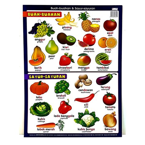 poster buah  sayur  koleksi gambar