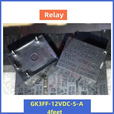 Mini Electronic Relay GK3FF-12VDC-S-A Brand New 4 Pin 10A Relay ...