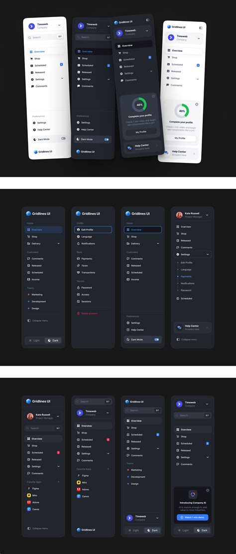 Free 10 Sidebar Navigation Ui Designs Theme Ui