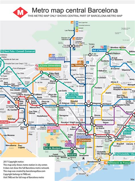 Barcelona Subway Map Barcelona Tourist Map Subway Map