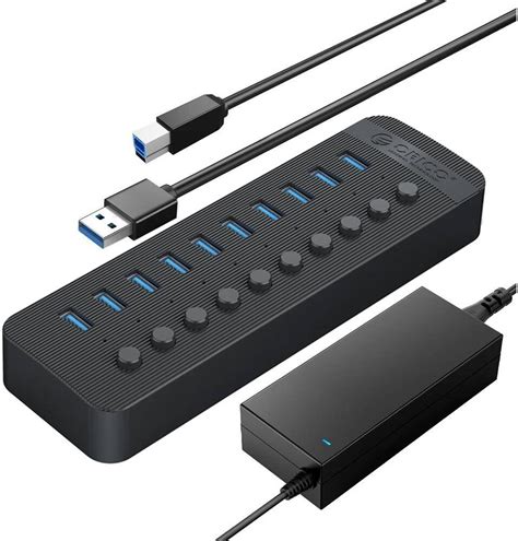 Orico Powered Usb Hub Ports W Usb Data Hub With Individual On