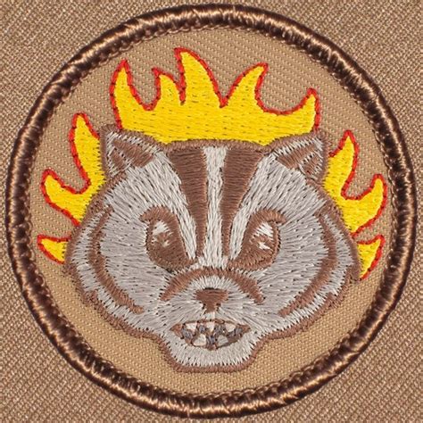 Awesome Boy Scout Patches Flaming Badger Patrol 252a