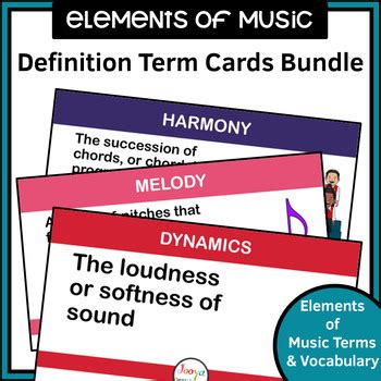 Elements Of Music Terms Bundle By Jooya Teaching Resources Tpt