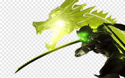 Green Dragon Illustration Overwatch Fortnite Battle Royale Genji Dawn