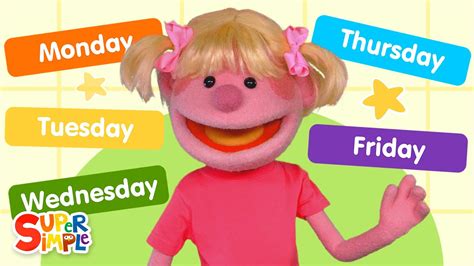 Days Of The Week featuring The Super Simple Puppets | Kids Songs ...