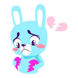 Broken heart Stickers - Free animals Stickers