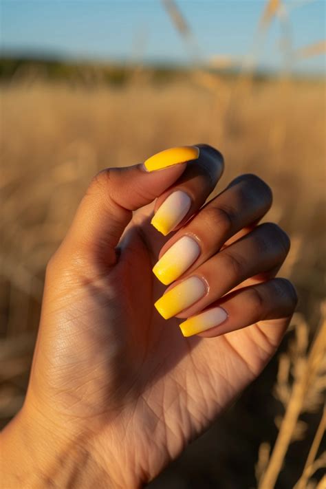 35 Yellow Ombre Nail Designs To Brighten Your Day