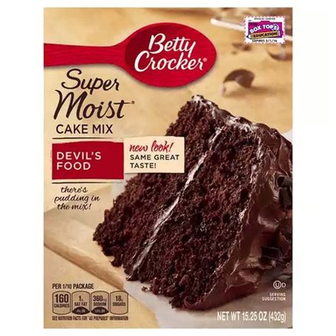 Betty Crocker Super Moist Cake Mix Devils Food