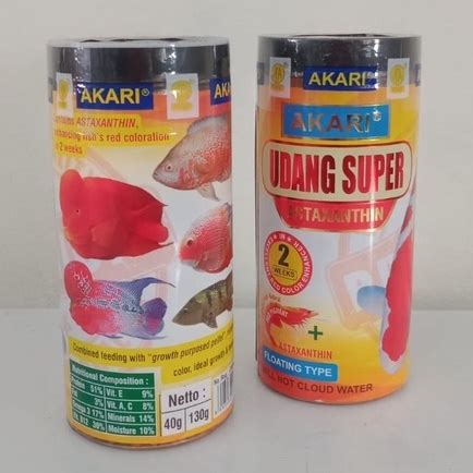 Jual AKARI KECIL UDANG SUPER 40 GR PAKAN IKAN PREDATOR KOI KOKI PAKAN