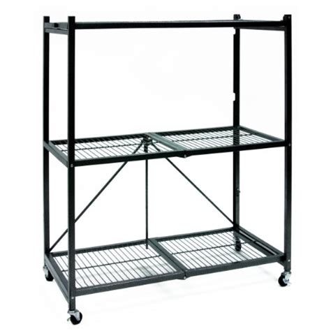 Origami R4 3 Tier Storage Shelf On Wheels Collapsible Foldable Steel