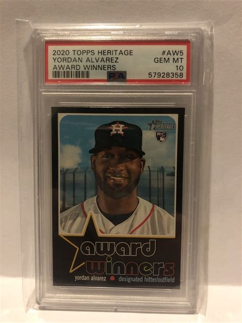 Topps Heritage Yordan Alvarez Award Winners Rookie Card Aw Psa