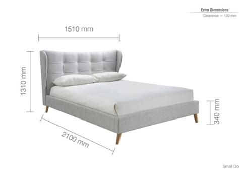 Birlea Harper Ft Small Double Dove Grey Fabric Bed Frame By Birlea