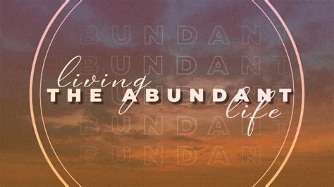 Bible Study: Living the Abundant Life | Grace Church of God