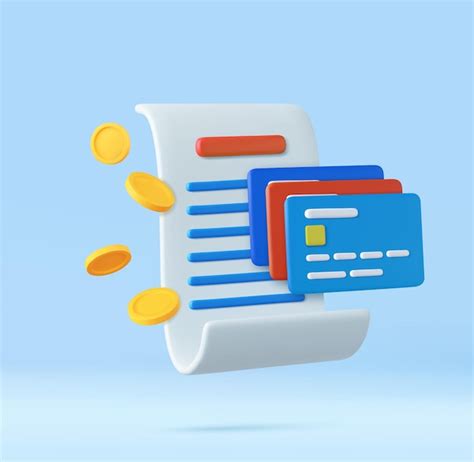 Premium Vector 3d Bill Payment With Credit Card