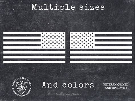 Subdued American Flag Vinyl Decal Stickerstandard And Etsy