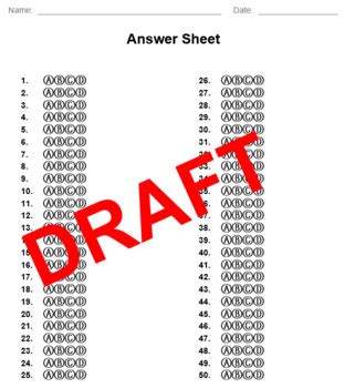 Results For Bubble Sheet Scantron TPT