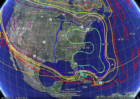 Echostar 9 Satellite Locations Map