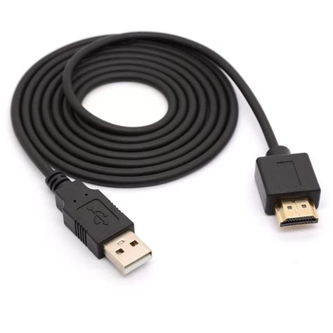 USB to HDMI Adapter Cable Cord - USB 2.0 Type A Male to HDMI Male ...