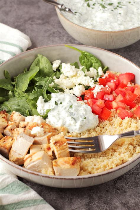 Low Fodmap Greek Chicken Quinoa Bowl Delicious As It Looks