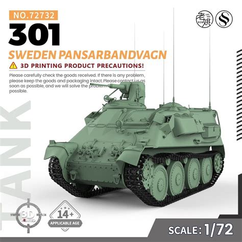 Ssmodel V Mm Military Model Kit Sweden Pansarbandvagn