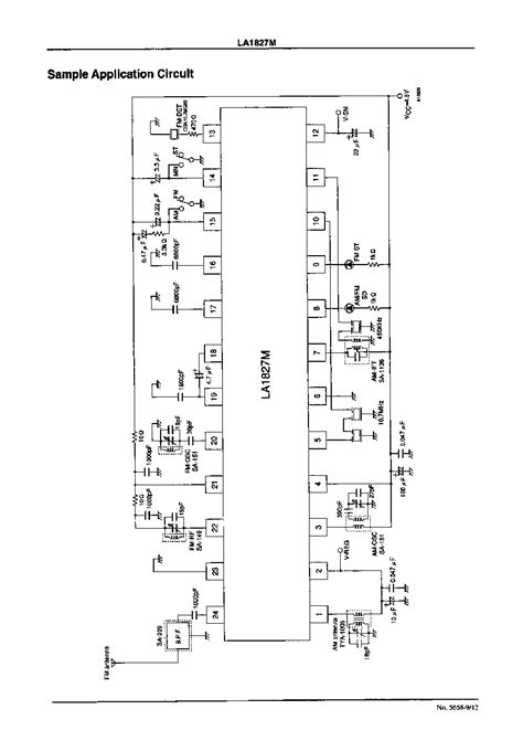 LA1827M Datasheet 9 12 Pages SANYO Single Chip Tuner IC For Portable