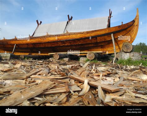 Schleswig Deutschland Oktober Ein Neu Gebautes Holzschiff