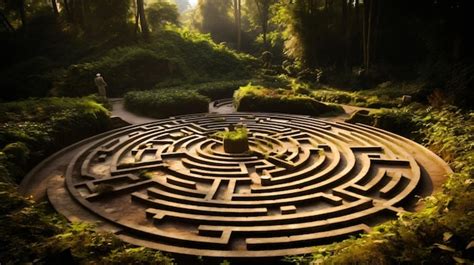 Premium Photo | Gorgeous garden labyrinth by