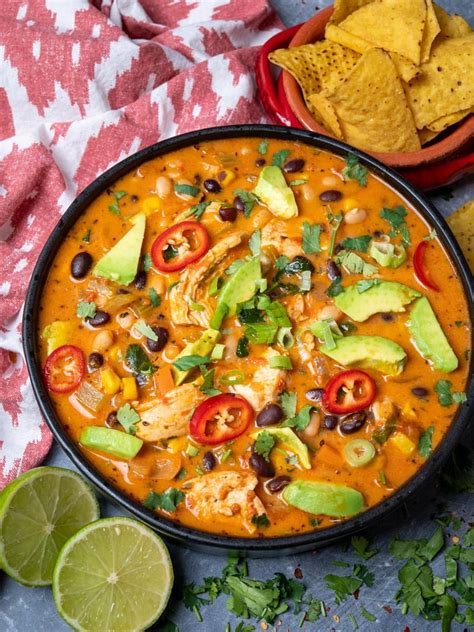 Chicken Enchilada Soup Skinny Spatula